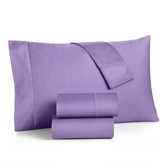 new AMETHYST Charter Club 550 TC 100% Supima Cotton KING Sheet Set fits 18" Deep - Picture 1 of 9